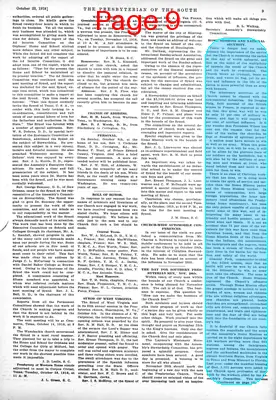 Page thumbnail for The Presbyterian Of The South : [Combining The] Southwestern Presbyterian, Central Presbyterian, Southern Presbyterian