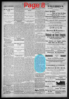 Page thumbnail for The Dalles Weekly Chronicle