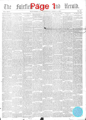 Page thumbnail for The Fairfield News And Herald