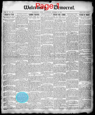 Page thumbnail for Waterbury Democrat