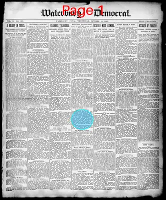 Page thumbnail for Waterbury Democrat
