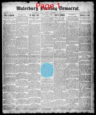 Page thumbnail for Waterbury Evening Democrat