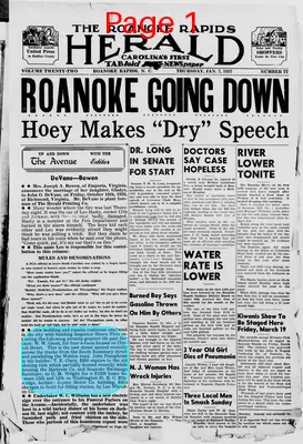 Page thumbnail for Roanoke Rapids Herald