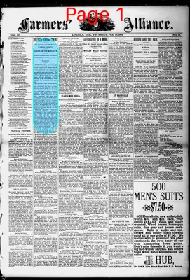 Page thumbnail for The Farmers' Alliance