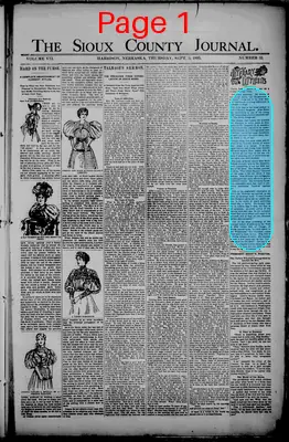 Page thumbnail for The Sioux County Journal