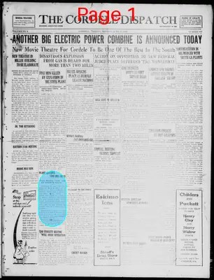 Page thumbnail for The Cordele Dispatch