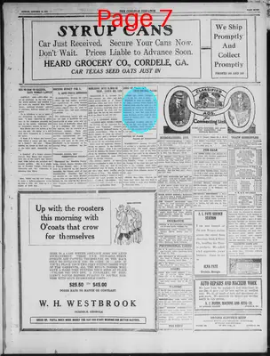 Page thumbnail for The Cordele Dispatch