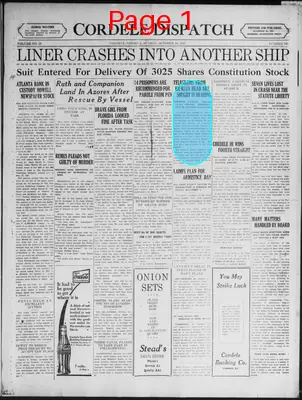 Page thumbnail for The Cordele Dispatch