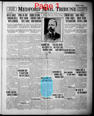 Page thumbnail for Medford Mail Tribune.