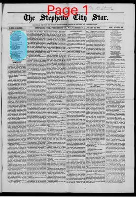 Page thumbnail for Stephens City Star