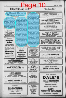 Page thumbnail for The Southern Jewish Weekly