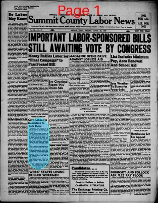 Page thumbnail for Summit County Labor News
