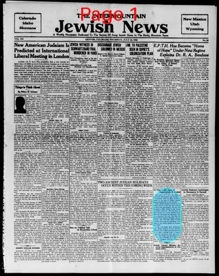 Page thumbnail for Intermountain Jewish News