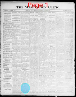 Page thumbnail for The Washington Critic