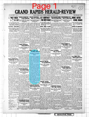 Page thumbnail for Grand Rapids Herald Review