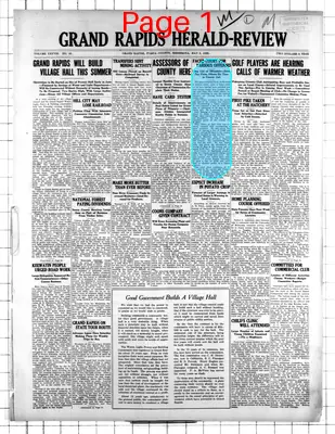 Page thumbnail for Grand Rapids Herald Review