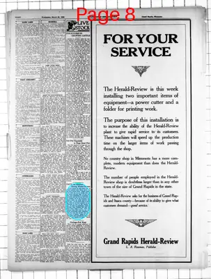 Page thumbnail for Grand Rapids Herald Review