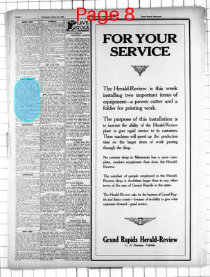 Page thumbnail for Grand Rapids Herald Review