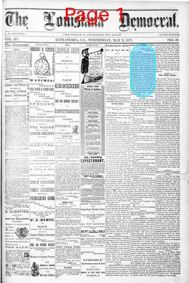 Page thumbnail for The Louisiana Democrat