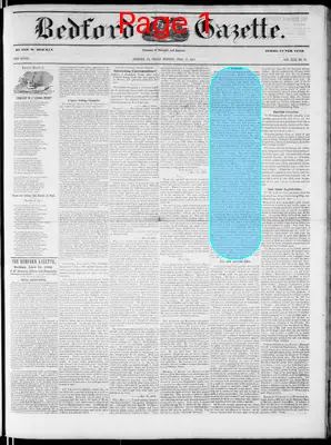 Page thumbnail for The Bedford Gazette