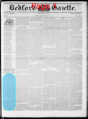 Page thumbnail for The Bedford Gazette