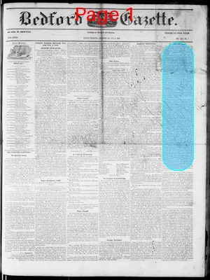 Page thumbnail for The Bedford Gazette