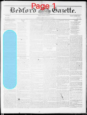 Page thumbnail for The Bedford Gazette