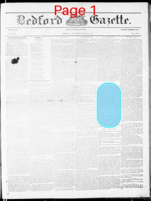 Page thumbnail for The Bedford Gazette