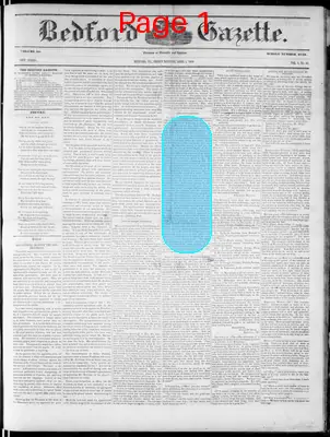 Page thumbnail for The Bedford Gazette