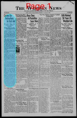 Page thumbnail for The Western News