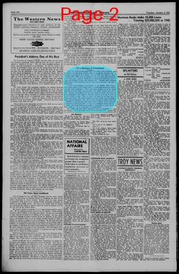 Page thumbnail for The Western News