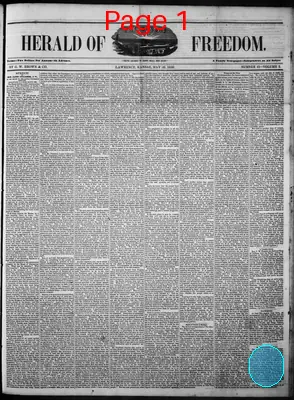 Page thumbnail for The Kansas Herald Of Freedom