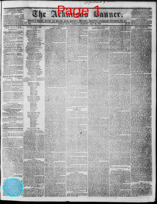 Page thumbnail for The Arkansas Banner