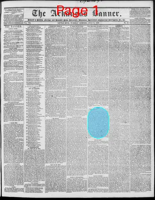 Page thumbnail for The Arkansas Banner