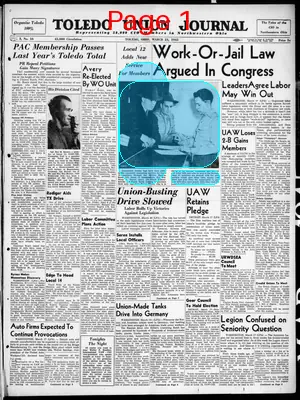 Page thumbnail for Toledo Union Journal