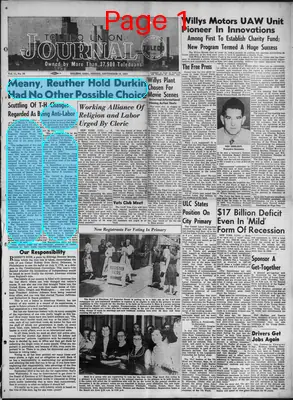 Page thumbnail for Toledo Union Journal