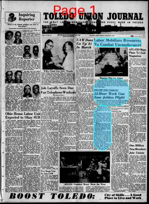 Page thumbnail for Toledo Union Journal