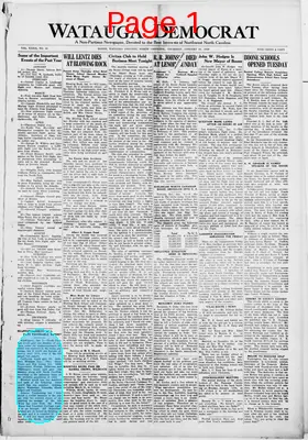 Page thumbnail for Watauga Democrat