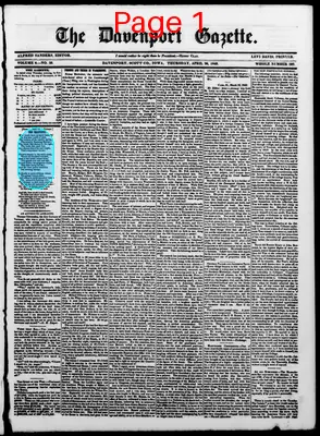 Page thumbnail for The Davenport Gazette