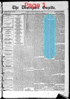Page thumbnail for The Davenport Gazette