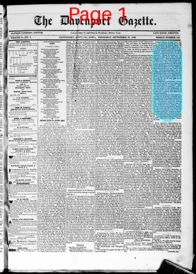 Page thumbnail for The Davenport Gazette