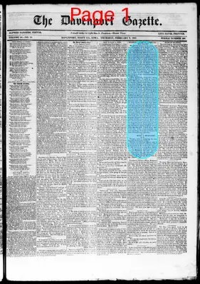 Page thumbnail for The Davenport Gazette