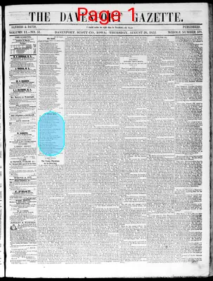 Page thumbnail for The Davenport Gazette