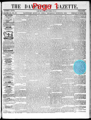 Page thumbnail for The Davenport Gazette