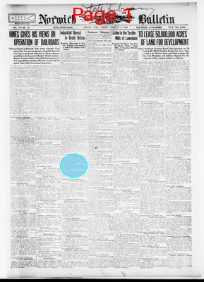 Page thumbnail for Norwich Bulletin