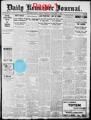 Page thumbnail for Daily Kennebec Journal