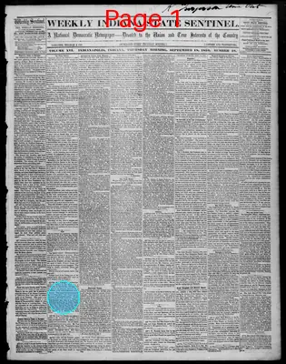 Page thumbnail for Weekly Indiana State Sentinel