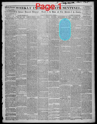 Page thumbnail for Weekly Indiana State Sentinel