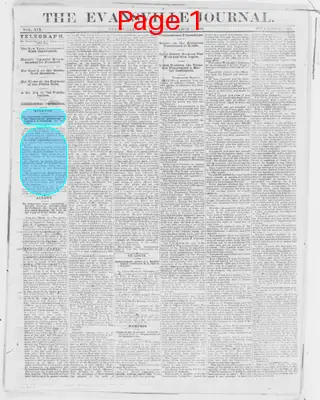 Page thumbnail for The Evansville Journal