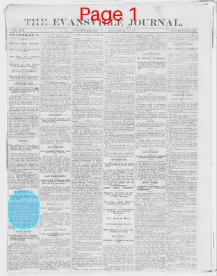 Page thumbnail for The Evansville Journal